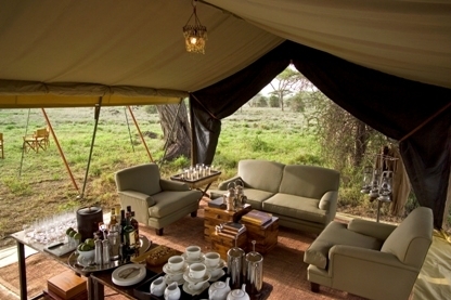 Tent sitting area