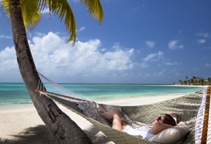 Jumby Bay - relaxing on the beach