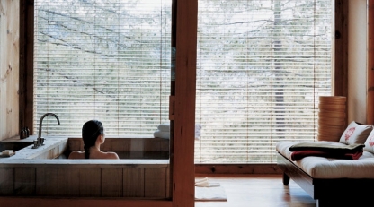 Hot stone bathhouse, Uma Paro, Bhutan