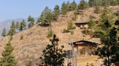 Hillside villas, Uma Paro, Bhutan