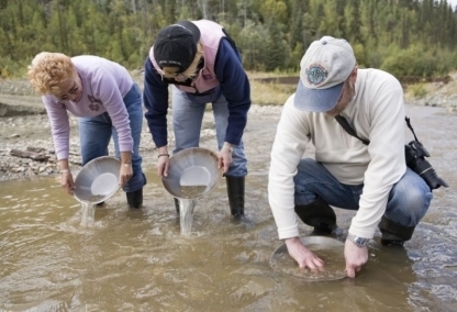 Panning for gold, Yukon