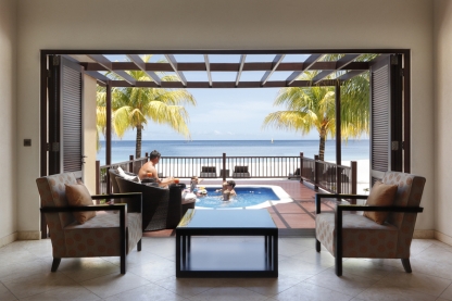 Buccament Bay sea view villa