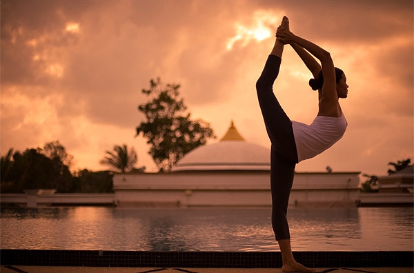 Yoga by the pool, Absolute Sanctuary Thailand