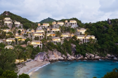 Banyan Tree villas on hillside