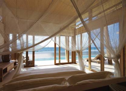 Bedroom interior, Six Senses Con Dao, Vietnam