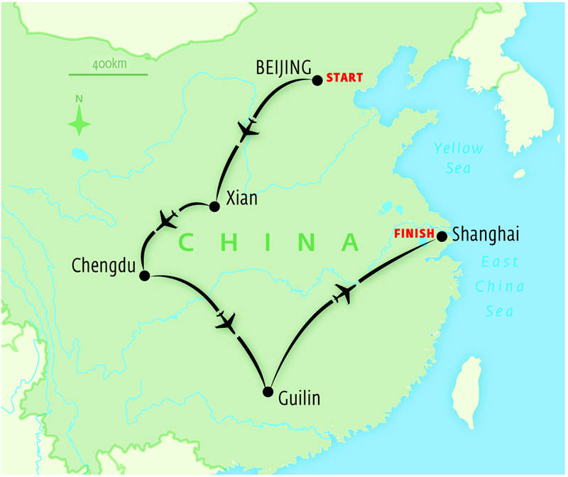 Best of China Itinerary Map