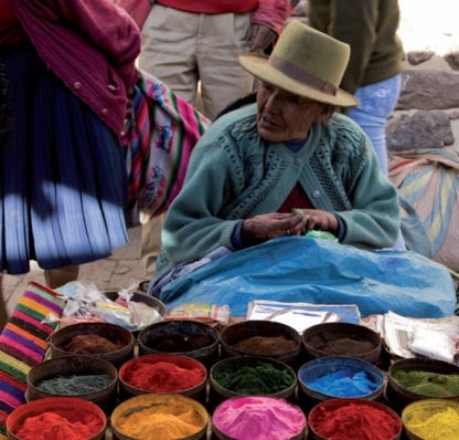 Peruvian Woman in Market at Pisac