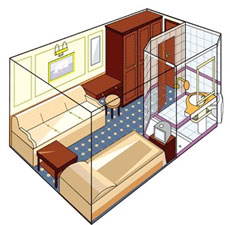 Single Stateroom Decks 8(L&J) & 4(D)